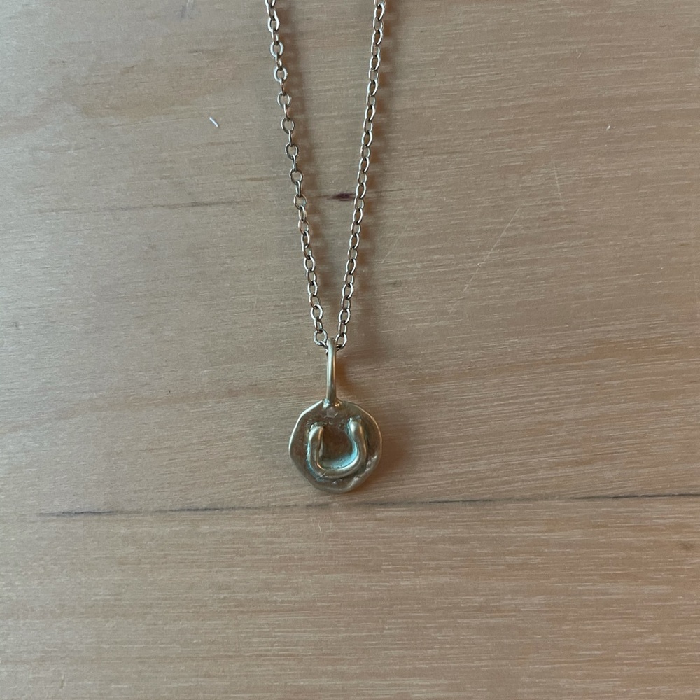 Gold horseshoe necklace
